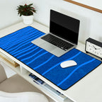 Wavy Stripes in Blue Desk Mat Gallery Image 2