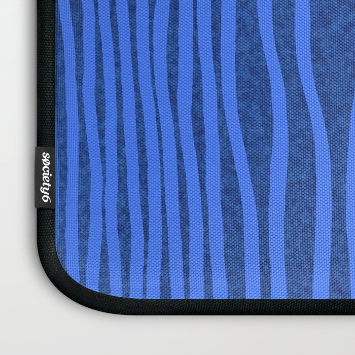 Wavy Stripes in Blue Laptop Sleeve Gallery Image 3