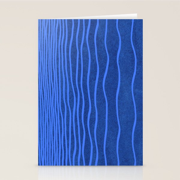 Wavy Stripes in Blue Stationery Card Gallery Image 2