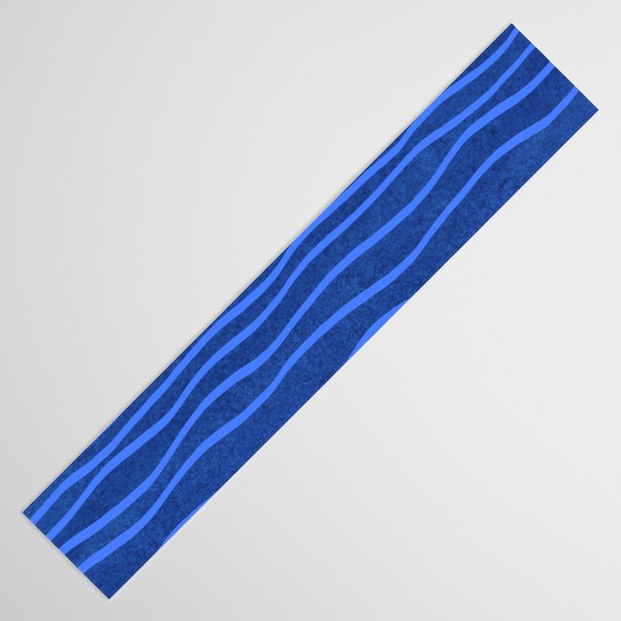 Wavy Stripes in Blue Table Runner Gallery Image 3
