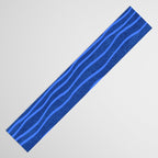 Wavy Stripes in Blue Table Runner Gallery Image 3