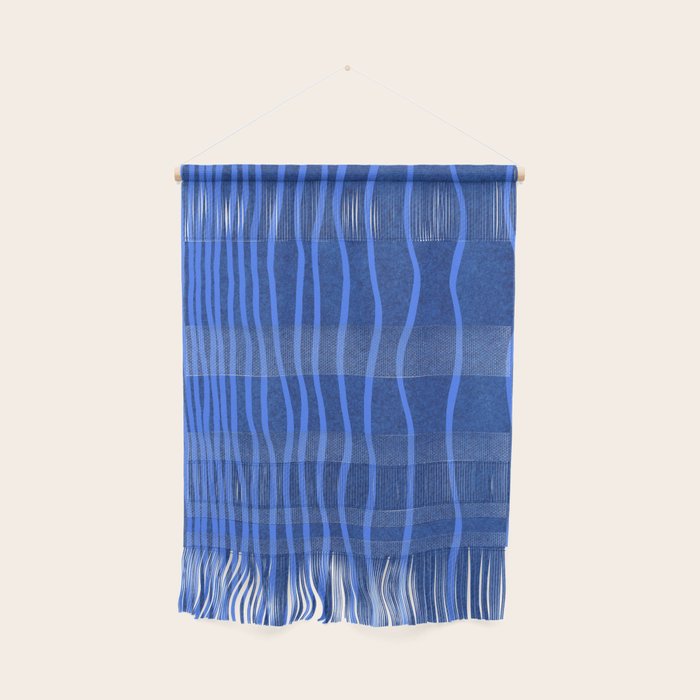Wavy Stripes in Blue Wall Hanging Gallery Image 1