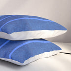 Wavy Stripes in Blue Pillow Sham Gallery Image 3