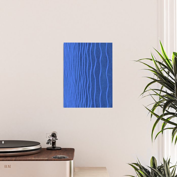 Wavy Stripes in Blue Poster Gallery Image 2