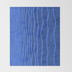 Wavy Stripes in Blue Throw Blanket Gallery Image 2