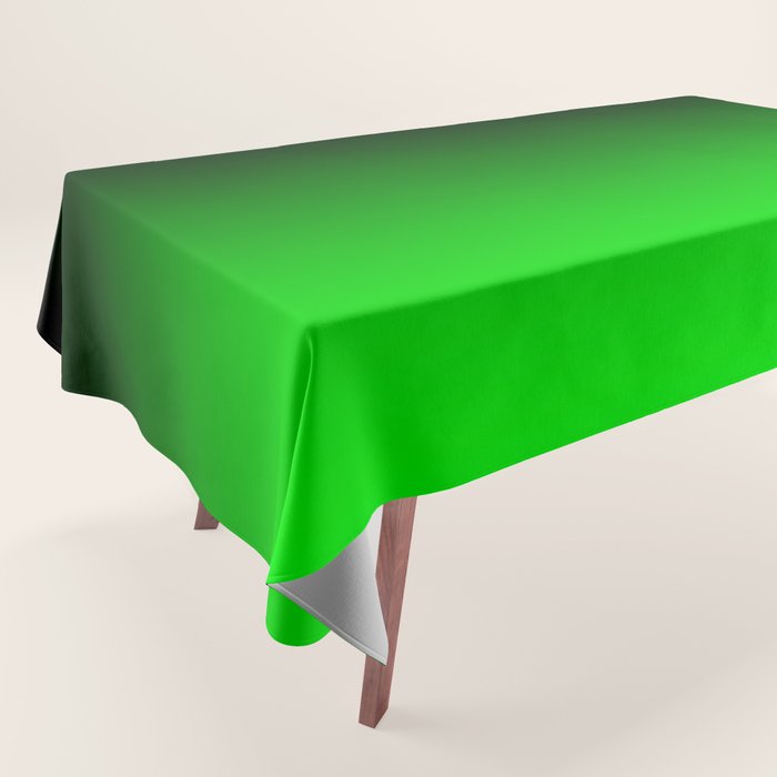 Black Lime Green Neon Nights Ombre Tablecloth Gallery Image 1