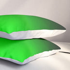 Black Lime Green Neon Nights Ombre Pillow Sham Gallery Image 3