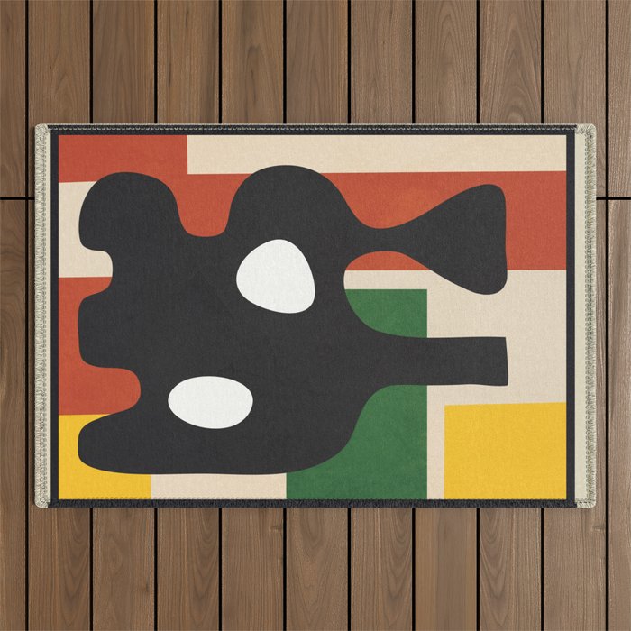 Abstract Art Vase 17 Outdoor Rug Gallery Image 1