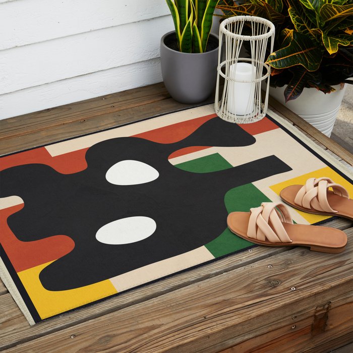 Abstract Art Vase 17 Outdoor Rug Gallery Image 2