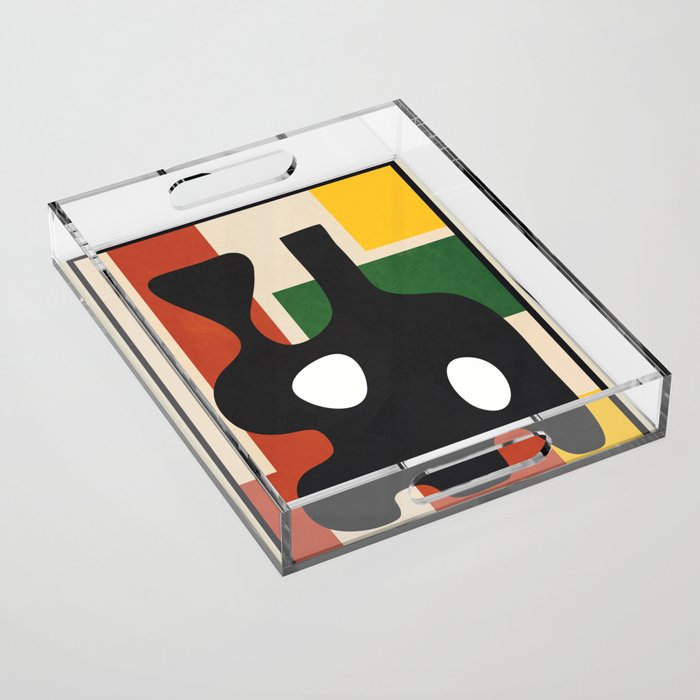 Abstract Art Vase 17 Acrylic Tray Gallery Image 1