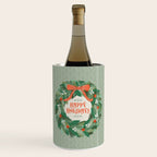 Happy Holidays Christmas Wreath Wine Chiller Gallery Image 1