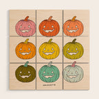 Rainbow Jack O Lanterns Wood Wall Art Gallery Image 1