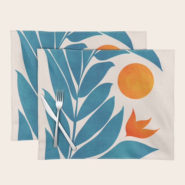 Teal Garden Sunset Placemat Gallery Image 1