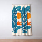 Teal Garden Sunset Window Curtain Gallery Image 3