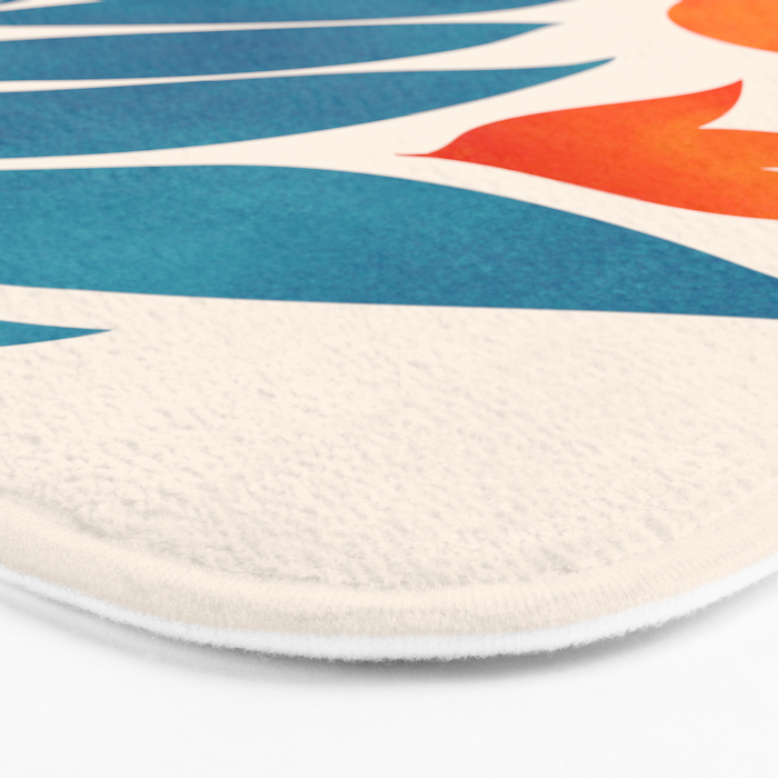 Teal Garden Sunset Bath Mat Gallery Image 3