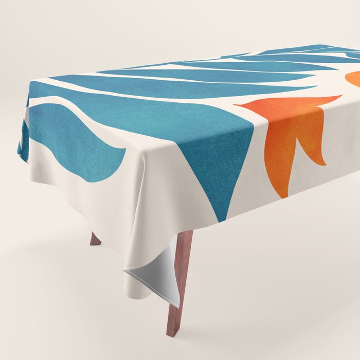Teal Garden Sunset Tablecloth Gallery Image 1
