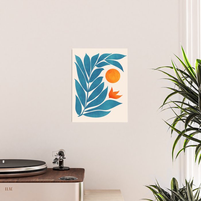 Teal Garden Sunset Poster Gallery Image 2