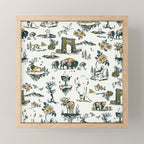 Yellowstone National Park Travel Pattern Design Mini Art Print Gallery Image 1