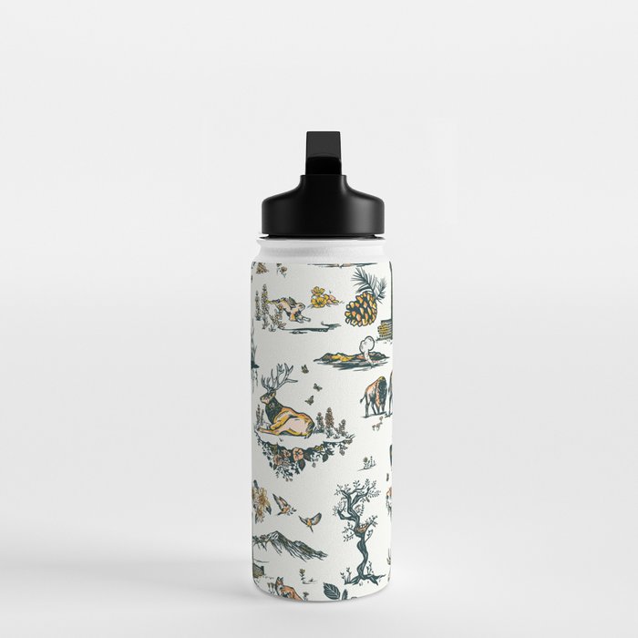 Yellowstone National Park Travel Pattern Design Water Bottle Gallery Image 3