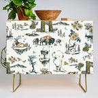 Yellowstone National Park Travel Pattern Design Credenza Gallery Image 1