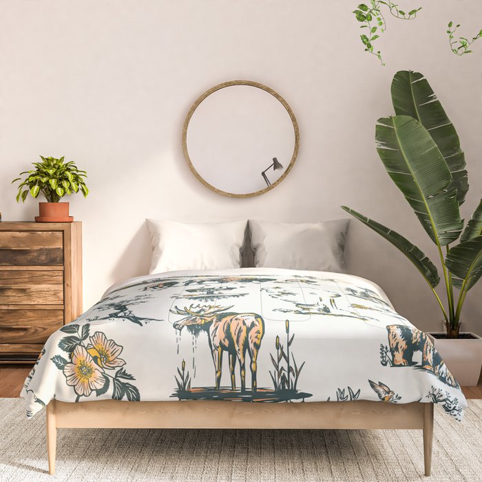 Yellowstone National Park Travel Pattern Design Comforter Gallery Image 3