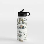 Yellowstone National Park Travel Pattern Design Water Bottle Gallery Image 1
