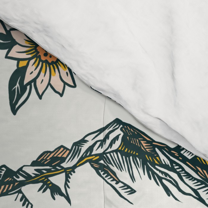 Yellowstone National Park Travel Pattern Design Comforter Gallery Image 4