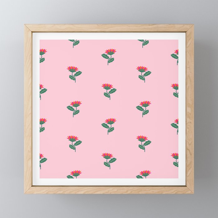 Art Nouveau Single Tropical Flower - Pattern Mini Art Print Gallery Image 1