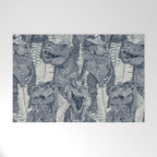 Tyrannosaurus rex indigo Welcome Mat Gallery Image 1