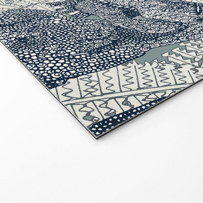 Tyrannosaurus rex indigo Welcome Mat Gallery Image 2