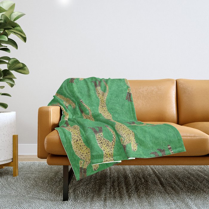 Florence the Cowgirl Cheetah Throw Blanket Gallery Image 1