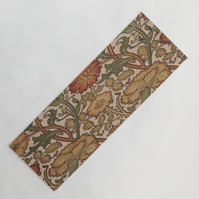 William Morris Rose and Rose, William Morris floral design  Yoga Mat Gallery Image 1