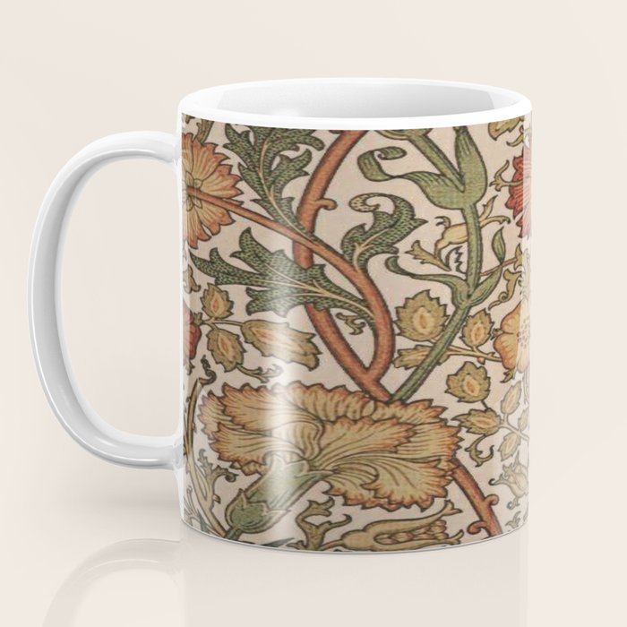 William Morris Rose and Rose, William Morris floral design  Coffee Mug Gallery Image 3