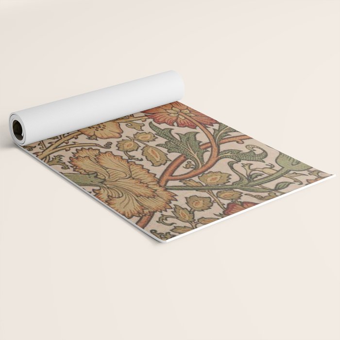 William Morris Rose and Rose, William Morris floral design  Yoga Mat Gallery Image 2