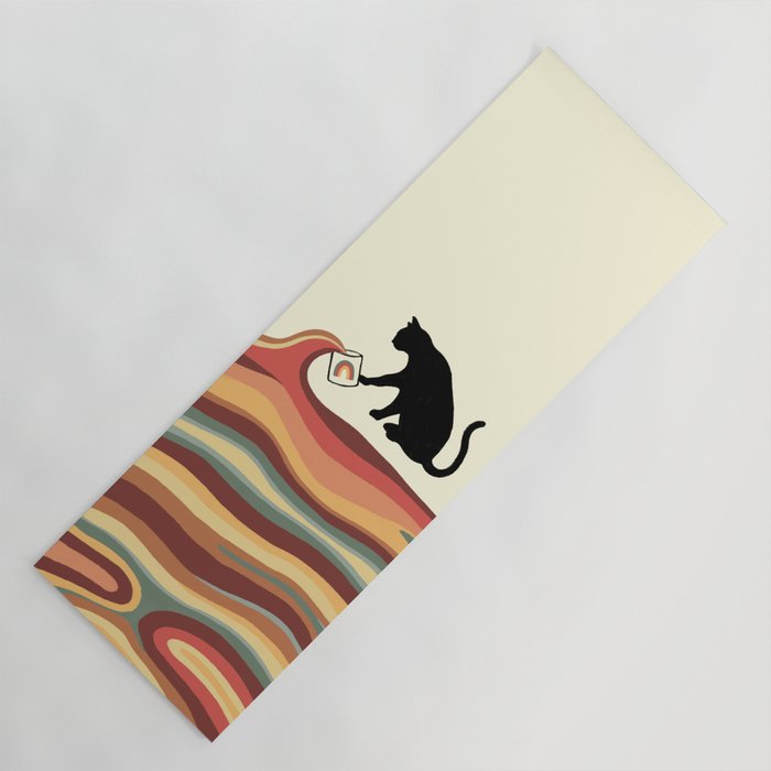 Rainbow cat 1 coffee milk drop Yoga Mat Gallery Image 1