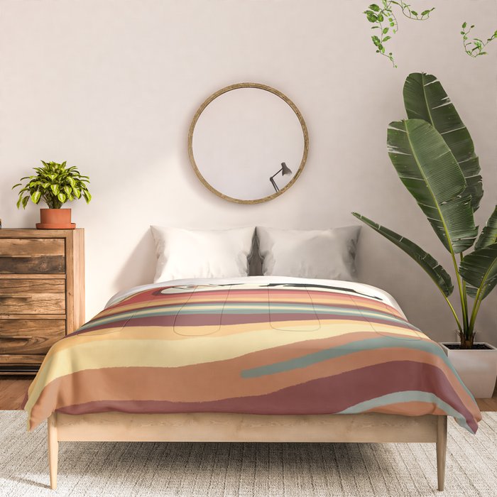 Rainbow cat 1 coffee milk drop Comforter Gallery Image 3