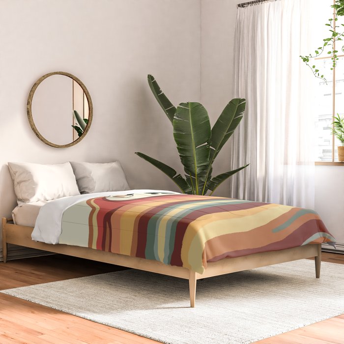 Rainbow cat 1 coffee milk drop Comforter Gallery Image 2