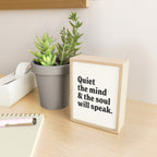 Quiet the mind & the soul will speak. Mini Art Print Gallery Image 2