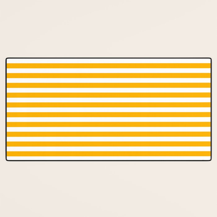Striped Yellow Desk Mat Gallery Image 3