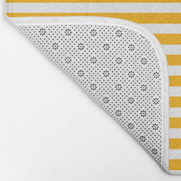 Striped Yellow Bath Mat Gallery Image 2