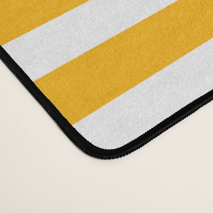 Striped Yellow Desk Mat Gallery Image 4