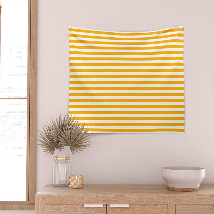 Striped Yellow Wall Tapestry Gallery Image 2