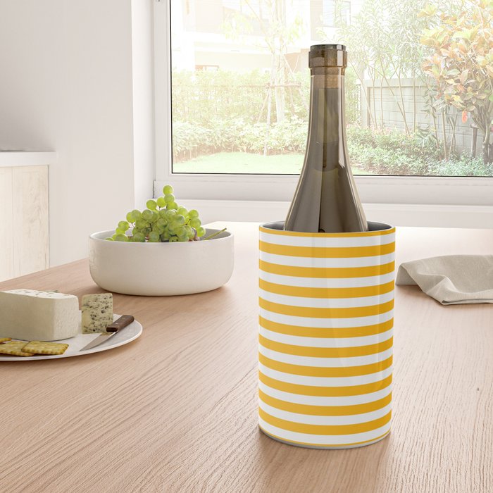Striped Yellow Wine Chiller Gallery Image 4