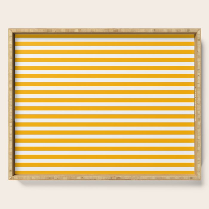 Striped Yellow Serving Tray Gallery Image 1