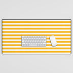 Striped Yellow Desk Mat Gallery Image 1