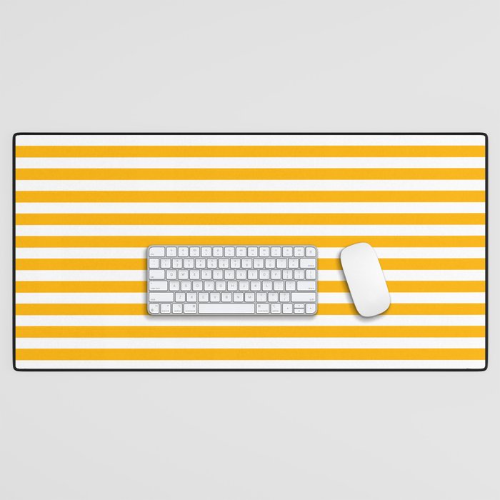 Striped Yellow Desk Mat Gallery Image 1