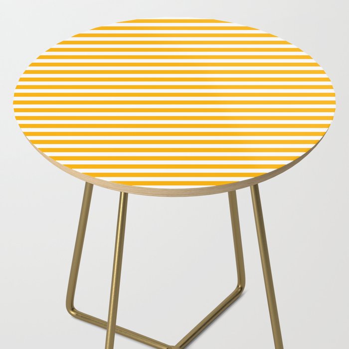 Striped Yellow Side Table Gallery Image 2