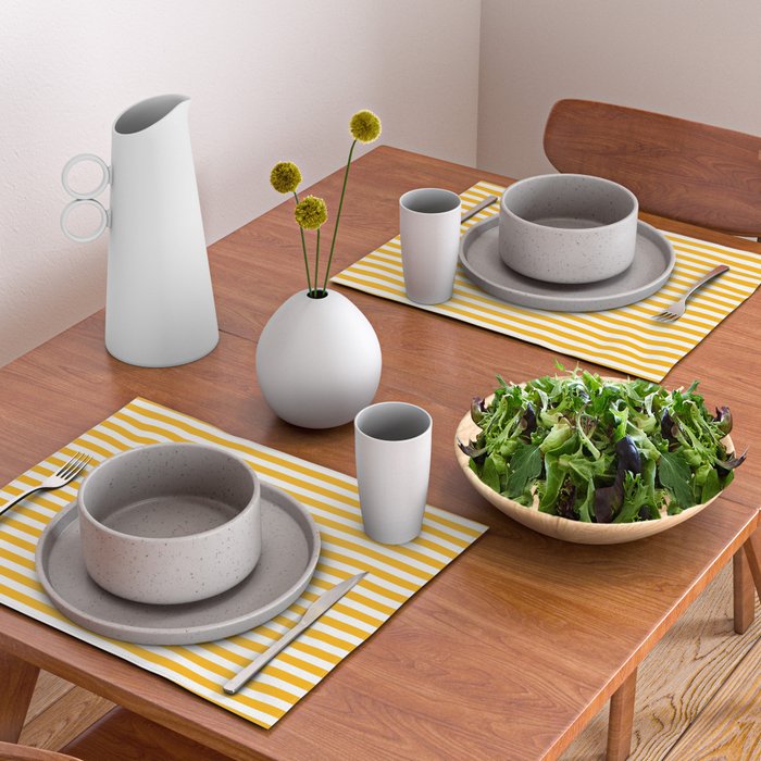 Striped Yellow Placemat Gallery Image 2