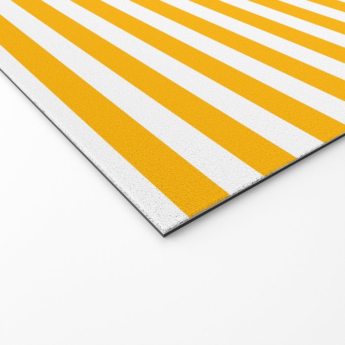Striped Yellow Welcome Mat Gallery Image 2