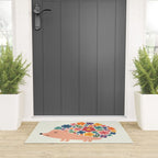 Floral Hedgehog Welcome Mat Gallery Image 3